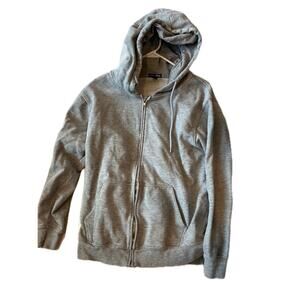 Fashion Nova Gray Zip Up Hoodie Mens M